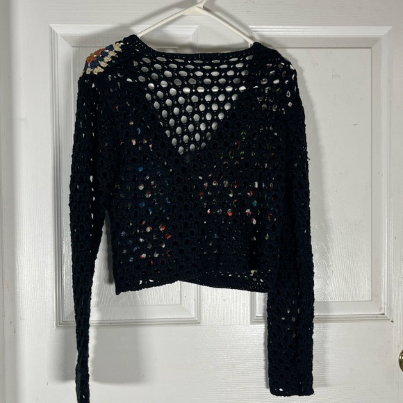Debut Multicolor Crochet Sweater - Picture 2 of 3